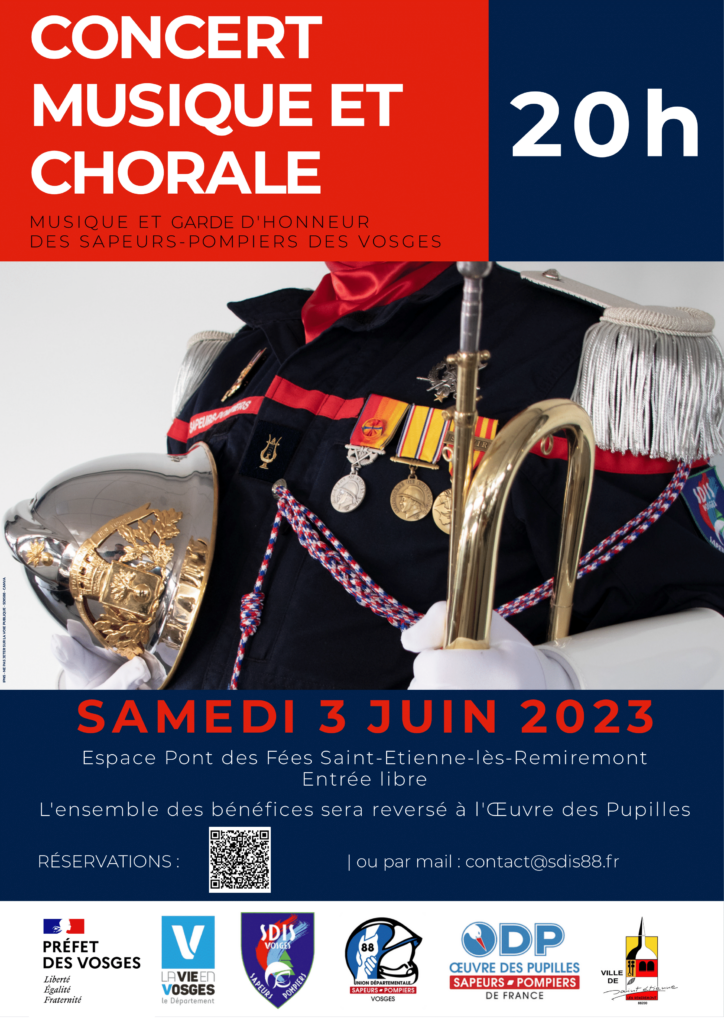 Concert Caritatif de la Musique et de la garde d'honneur des sapeurs-Pompiers des Vosges